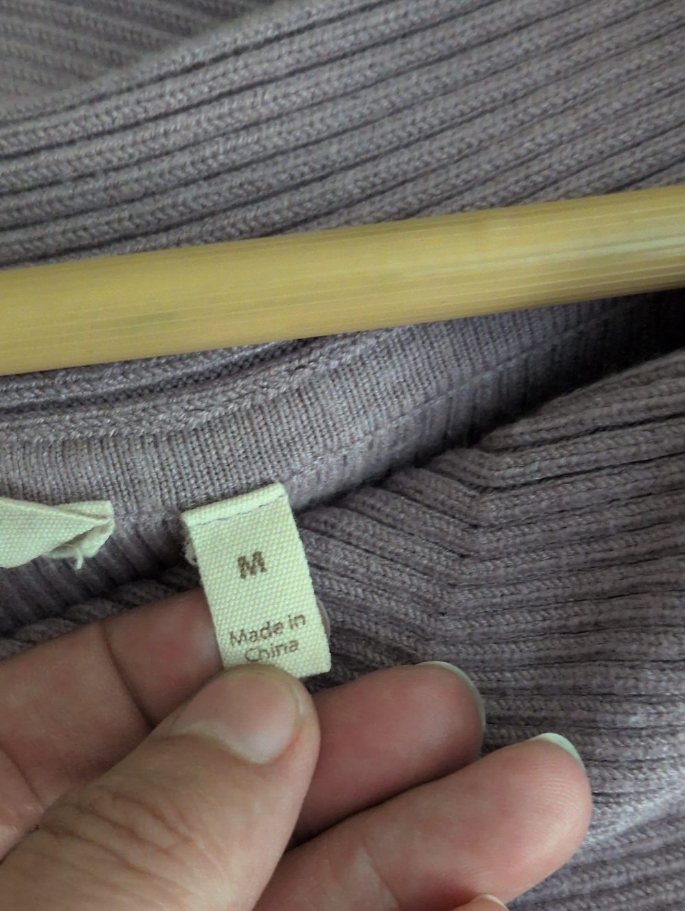 Soft Surroundings Ribbed Knit Cowl Neck Sweater Medium Muted Lavender - Picture 5 of 6